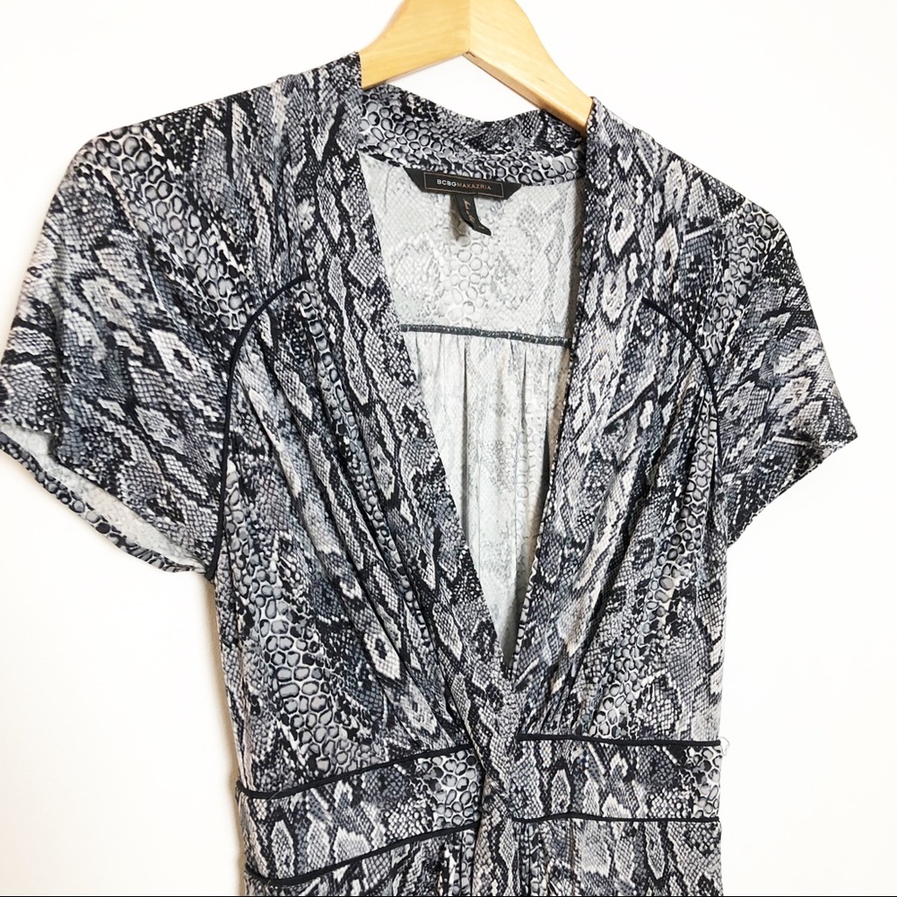 BCGB snake skin print mini dress